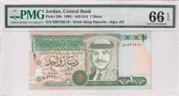 Jordan, 1 Dinar, 1996, UNC, p29b
UNC
PMG 66 EPQ
Estimate: USD 25 - 50