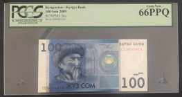 Kyrgyzstan, 100 Som, 2009, UNC, p26a
UNC
PCGS 66 PPQ
Estimate: USD 25 - 50