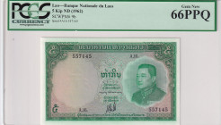 Lao, 5 Kip, 1962, UNC, p9b
UNC
PCGS 66 PPQ
Estimate: USD 25 - 50