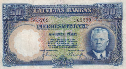 Latvia, 50 Latu, 1934, VF, p20a
VF
Pressed
Estimate: USD 20 - 40