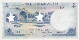 Lebanon, 5 Livre, 1952, UNC, p56s, SPECIMEN
UNC
Estimate: USD 40 - 80