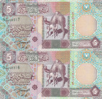 Libya, 5 Dinars, 2002, UNC, p65, (Total 2 consecutive banknotes)
UNC
Estimate: USD 20 - 40