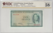 Luxembourg, 10 Francs, 1954, AUNC, p48a
AUNC
MDC 58 GPQ
Estimate: USD 25 - 50