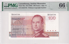 Luxembourg, 100 Francs, 1986, UNC, p58a
UNC
PMG 66 EPQ
Estimate: USD 25 - 50