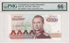Luxembourg, 1.000 Francs, 1985, UNC, p59a
UNC
PMG 66 EPQ
Estimate: USD 150 - 300