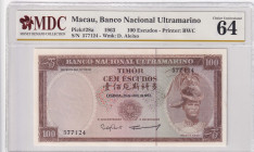 Macau, 100 Escudos, 1963, UNC, p28a
UNC
MDC 64
Estimate: USD 20 - 40