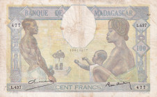 Madagascar, 100 Francs, 1937, VF, p40
VF
There are stains and split
Estimate: USD 30 - 60