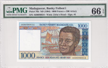 Madagascar, 1.000 Francs=200 Ariary, 1994, UNC, p76b
UNC
PMG 66 EPQ
Estimate: USD 25 - 50