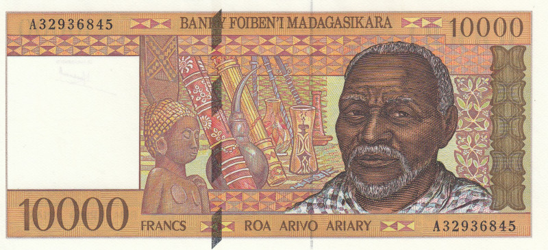 Madagascar, 10.000 Francs=2.000 Ariary, 1995, UNC, p79a
UNC
Estimate: USD 20 -...
