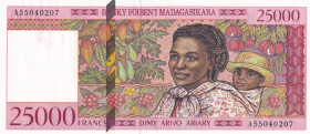 Madagascar, 25.000 Francs=5.000 Ariary, 1998, UNC, p82
UNC
Estimate: USD 20 - 40