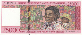 Madagascar, 25.000 Francs=5.000 Ariary, 1998, UNC, p82
UNC
Estimate: USD 20 - 40