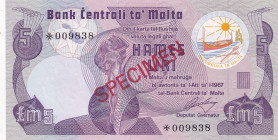 Malta, 5 Liri, 1979, UNC, p35CS1, SPECIMEN
UNC
Collector Series
Estimate: USD 30 - 60