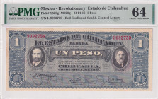 Mexico, 1 Peso, 1915, UNC, pS529g
UNC
PMG 64
Estimate: USD 60 - 120