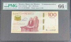 Mexico, 100 Pesos, 2016/2017, UNC, p130c
UNC
PMG 66 EPQCommemorative banknote
Estimate: USD 30 - 60
