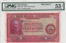 Mozambique, 100 Escudos, 1938, AUNC, p76s, SPECIMEN
AUNC
PMG 53 NET
Estimate: USD 500 - 1000