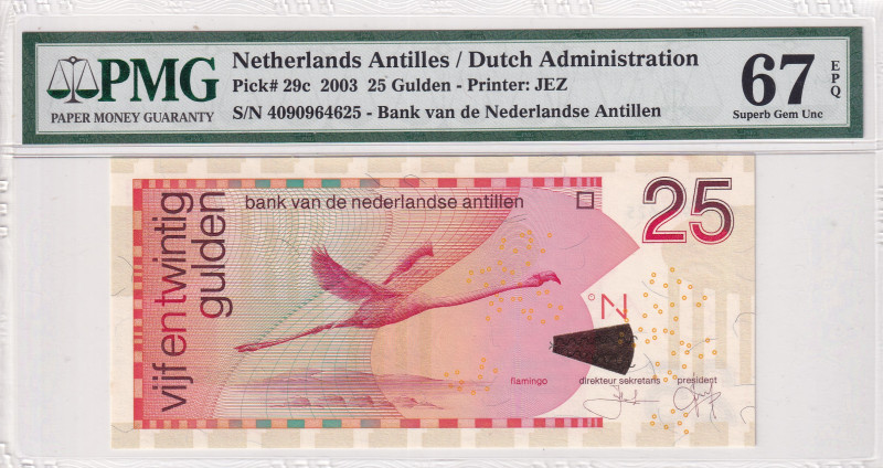 Netherlands Antilles, 25 Gulden, 2003, UNC, p29c
UNC
PMG 67 EPQHigh Condition...