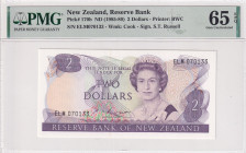 New Zealand, 2 Dollars, 1985/1989, UNC, p170b
UNC
PMG 65 EPQQueen Elizabeth II Portrait
Estimate: USD 50 - 100