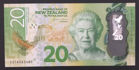 New Zealand, 20 Dollars, 2016, UNC, p193
UNC
Queen Elizabeth II Portrait, Polymer banknote
Estimate: USD 30 - 60