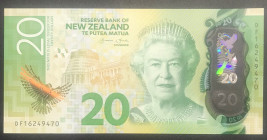 New Zealand, 20 Dollars, 2016, UNC, p193
UNC
Queen Elizabeth II PortraitPolymer
Estimate: USD 30 - 60