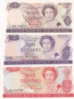 New Zealand, 1-2-5 Dollars, 1981/1992, UNC, p169a; p170a; p171b, (Total 3 banknotes)
UNC
Queen Elizabeth II Portrait
Estimate: USD 40 - 80
