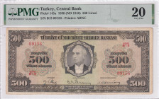 Turkey, 500 Lira, 1930, VF, p145a
VF
PMG 20
Estimate: USD 5000 - 10000