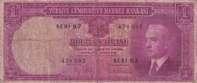 Turkey, 1 Lira, 1942, FINE(+), p135, 2.Emission
FINE(+)
Estimate: USD 35 - 70