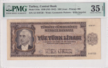 Turkey, 100 Lira, 1942, VF, p144, 3.Emission
VF
PMG 35 EPQ
Estimate: USD 300 - 600