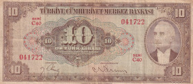 Turkey, 10 Lira, 1948, VF, p148, 4.Emission
VF
Split
Estimate: USD 150 - 300