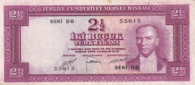 Turkey, 2 1/2 Lira, 1952, XF, p150, 5.Emission
XF
Stained
Estimate: USD 50 - 100