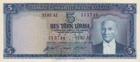 Turkey, 5 Lira, 1952, AUNC, p154, 5.Emission
AUNC
Estimate: USD 400 - 800