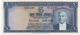 Turkey, 5 Lira, 1952, XF, p154, 5.Emission
XF
Estimate: USD 50 - 100