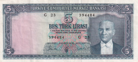 Turkey, 5 Lira, 1961, XF(-), p173a, 5.Emission
XF(-)
Estimate: USD 25 - 50