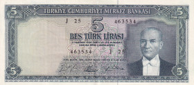 Turkey, 5 Lira, 1965, XF, p174a, 5.Emission
XF
Estimate: USD 30 - 60