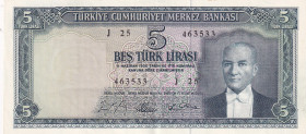 Turkey, 5 Lira, 1965, XF, p174a, 5.Emission
XF
Estimate: USD 30 - 60