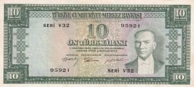Turkey, 10 Lira, 1958, VF(+), p158, 5.Emission
VF(+)
Light stained
Estimate: USD 50 - 100