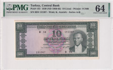 Turkey, 10 Lira, 1963, UNC, p161, 5.Emission
UNC
PMG 64
Estimate: USD 250 - 500