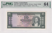 Turkey, 10 Lira, 1963, UNC, p161, 5.Emission
UNC
PMG 64
Estimate: USD 250 - 500