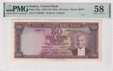 Turkey, 50 Lira, 1951, AUNC(+), p162, 5.Emission
AUNC(+)
PMG 586th banknote with highest score
Estimate: USD 3500 - 7000