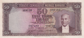 Turkey, 50 Lira, 1951, AUNC, p162, 5.Emission
AUNC
Pressed
Estimate: USD 1500 - 3000
