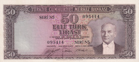 Turkey, 50 Lira, 1953, XF, p163, 5.Emission
XF
Estimate: USD 750 - 1500