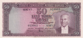 Turkey, 50 Lira, 1957, AUNC, p165, 5.Emission
AUNC
Estimate: USD 600 - 1200