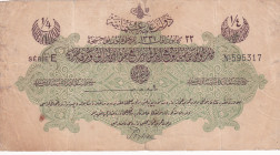 Turkey, Ottoman Empire, 1/4 Livre, 1916, FINE, p81, Talat / Pritsch
FINE
V. Mehmed Reşad Period, A.H.: December 22, 1331, signature: Talat / Pritsch...