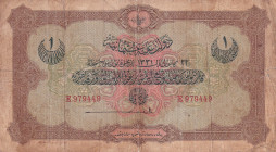 Turkey, Ottoman Empire, 1 Livre, 1916, FINE, p83, Talat / Pritsch
FINE
V. Mehmed Reşad Period, A.H.: December 22, 1331, signature: Talat / PritschSp...