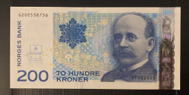 Norway, 200 Kroner, 2009, UNC, p50e
UNC
Estimate: USD 30 - 60
