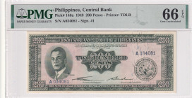 Philippines, 200 Pesos, 1949, UNC, p140a
UNC
PMG 66 EPQ
Estimate: USD 40 - 80