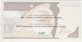Poland, 20 Zlotych, 2009, UNC, p181, FOLDER
UNC
Commemorative banknote, 200th Anniversary of Chopin's Birth
Estimate: USD 25 - 50