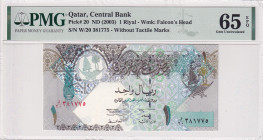 Qatar, 1 Riyal, 2003, UNC, p20
UNC
PMG 65 EPQ
Estimate: USD 25 - 50