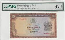 Rhodesia, 5 Dollars, 1976, UNC, p36a
UNC
PMG 67 EPQHigh Condition
Estimate: USD 150 - 300