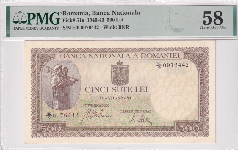 Romania, 500 Lei, 1941, AUNC, p51a
AUNC
PMG 58
Estimate: USD 75 - 150