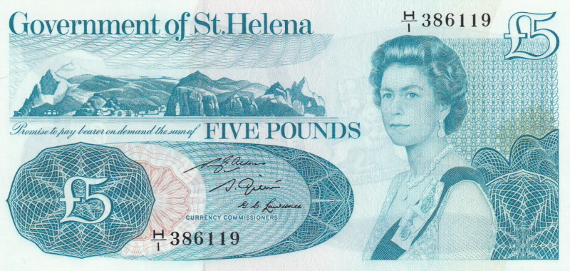 Saint Helena, 5 Pounds, 1981, UNC, p7b
UNC
Queen Elizabeth II Portrait
Estima...
